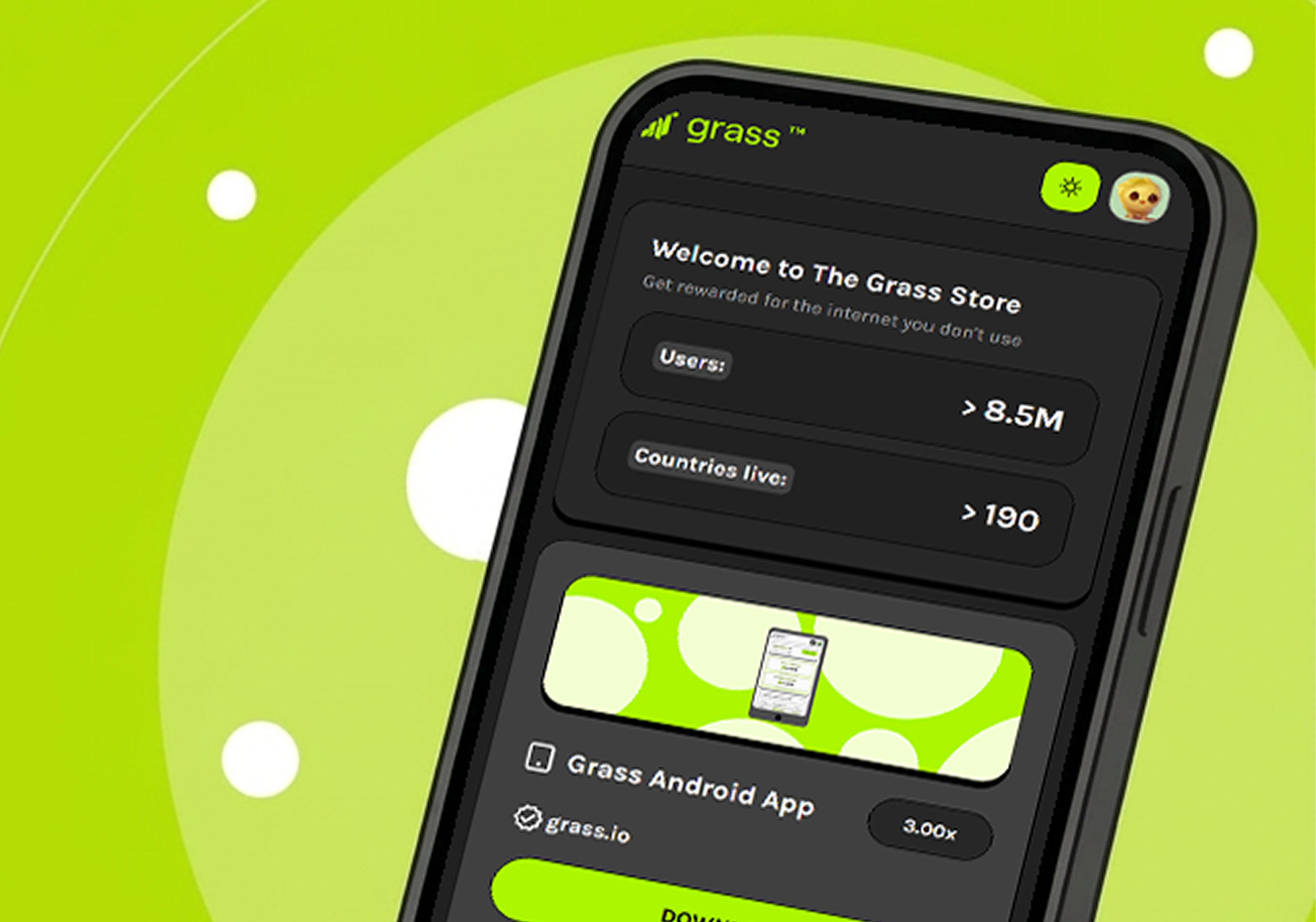 Grass mobile app screenshot